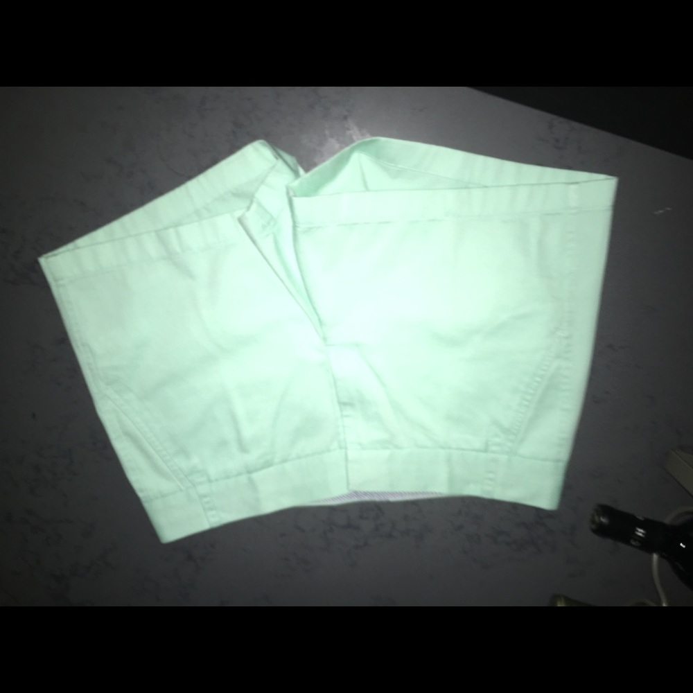 New, never worn J Crew mint green shorts size 8!